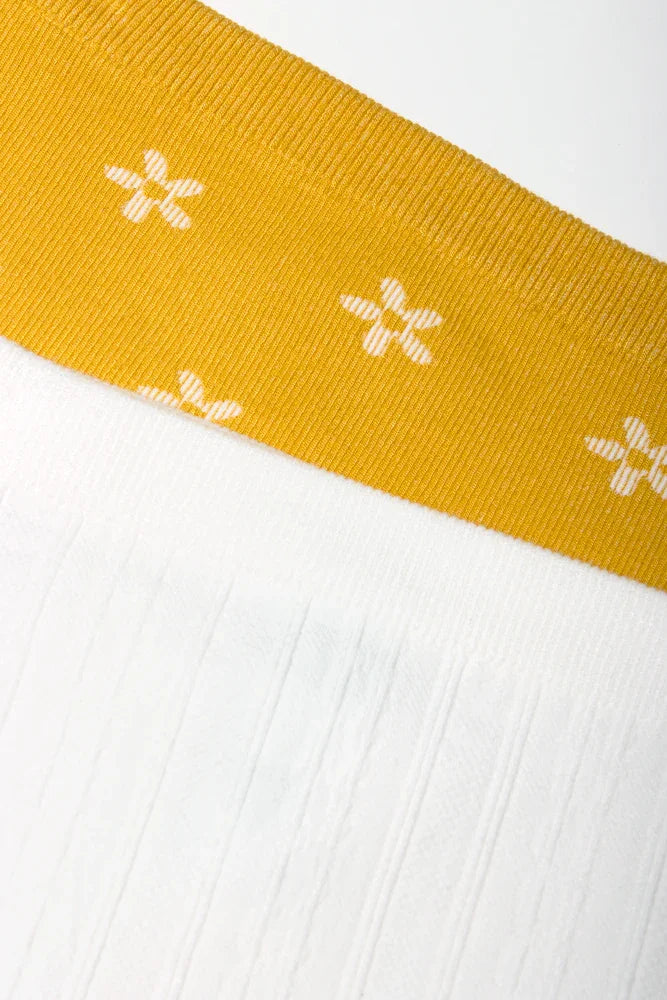 2 Pack Leggings Yellow And Cream (1)