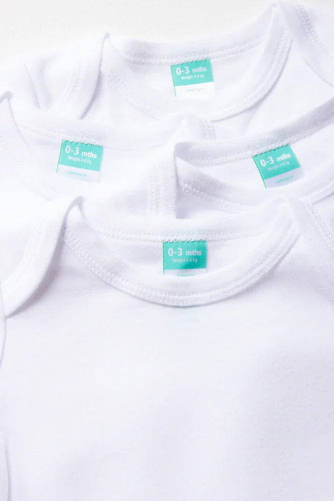 4 Pack Long Sleeve Bodyvests White