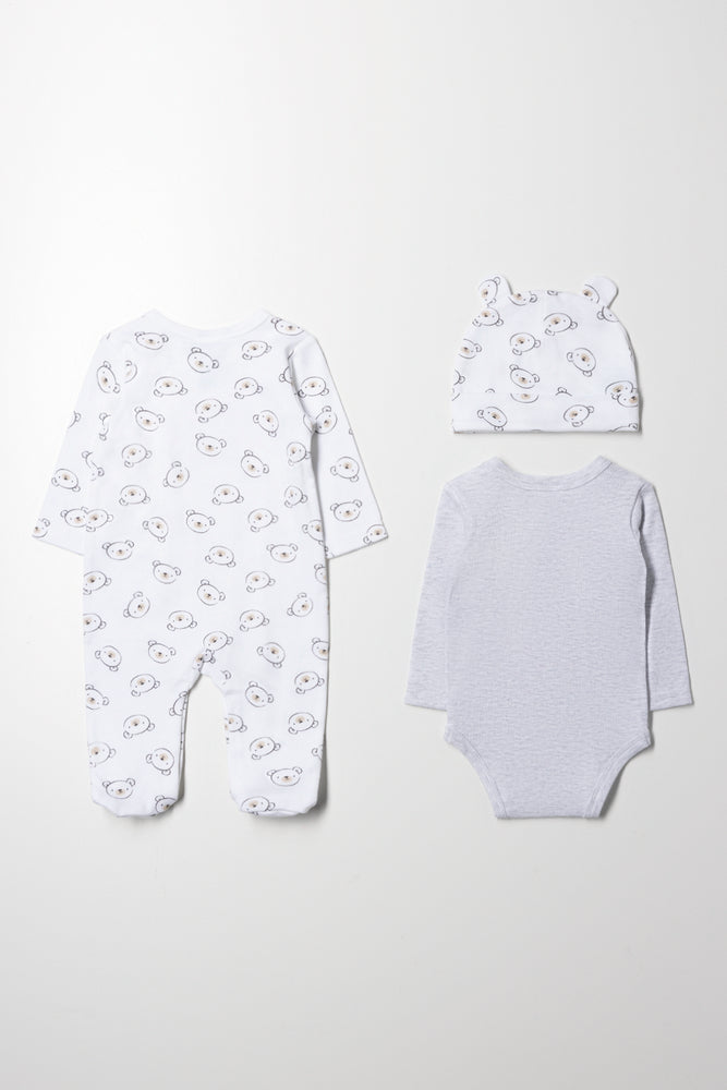 3 Piece Bear Set Grey (4)