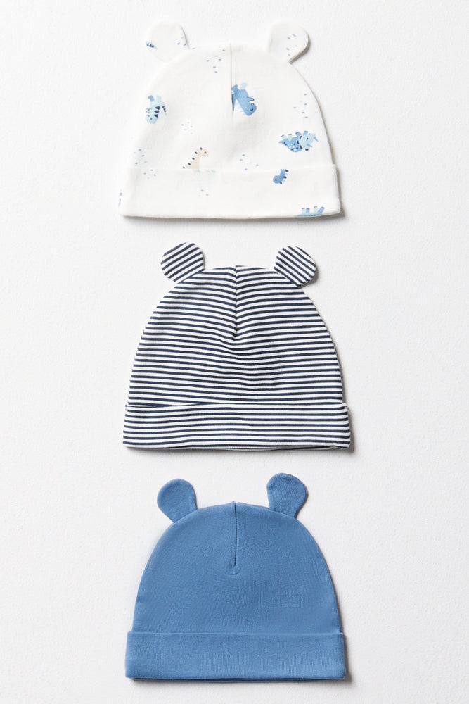 3 Pack Hats Blue, Navy And White