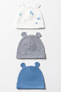 3 Pack Hats Blue, Navy And White