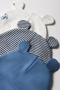 3 Pack Hats Blue, Navy And White (1)