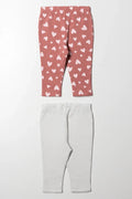 2 Pack Leggings Grey And Pink (2)