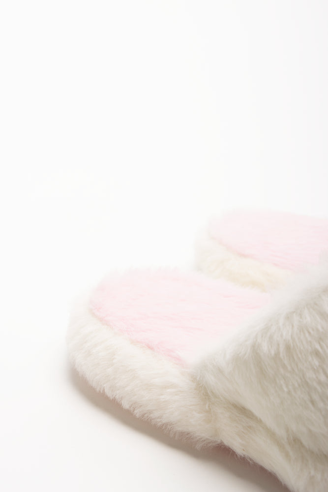 Heart Slippers Cream And Pink (3)