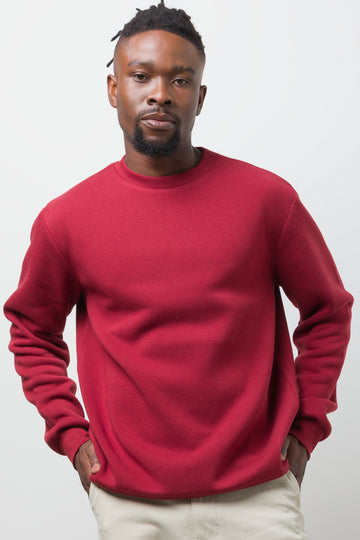 Crew Neck Tracktop Burgundy
