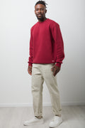 Crew Neck Tracktop Burgundy (1)