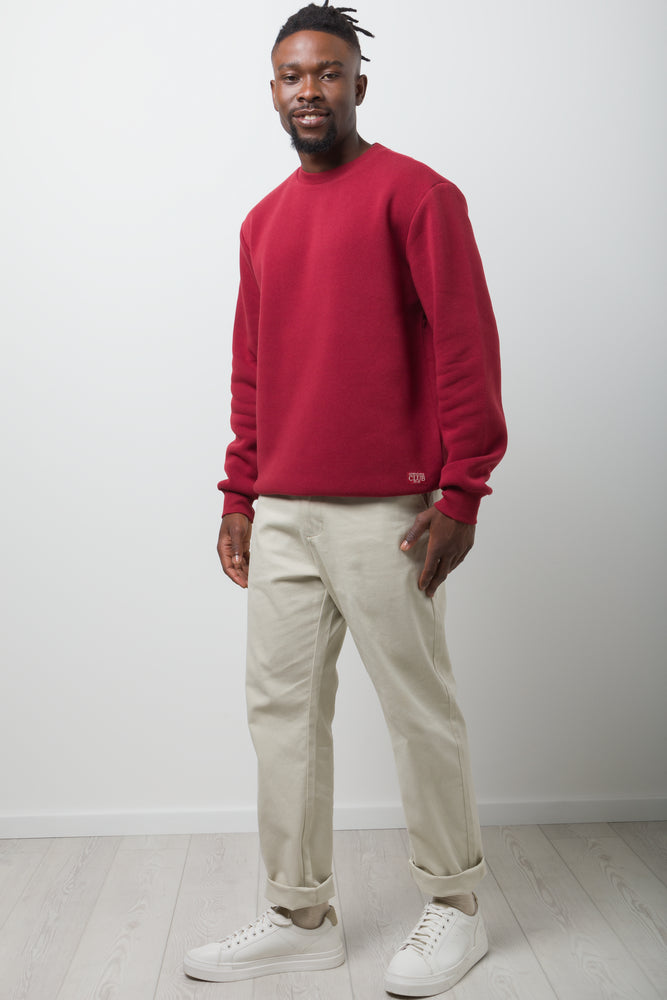 Crew Neck Tracktop Burgundy (1)