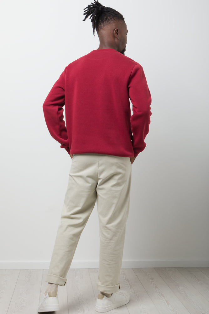 Crew Neck Tracktop Burgundy (2)