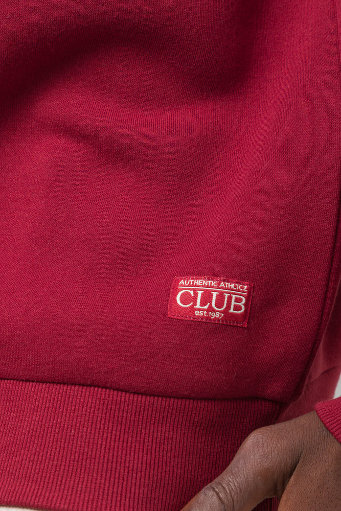 Crew Neck Tracktop Burgundy (3)