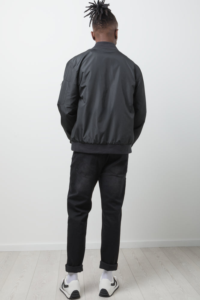 Reversible Bomber Jacket Black And Grey (4)