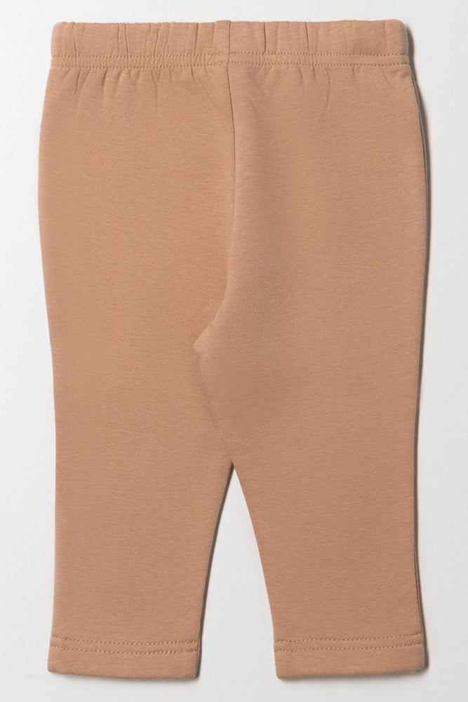 Fleece Leggings Brown (2)