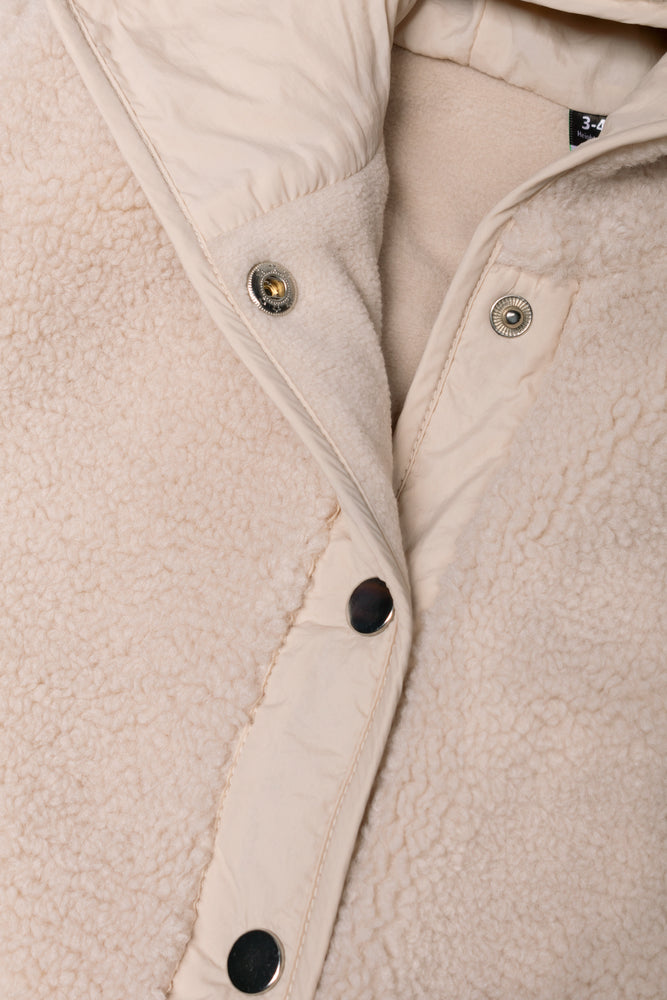 Hooded Borg Jacket Natural (1)