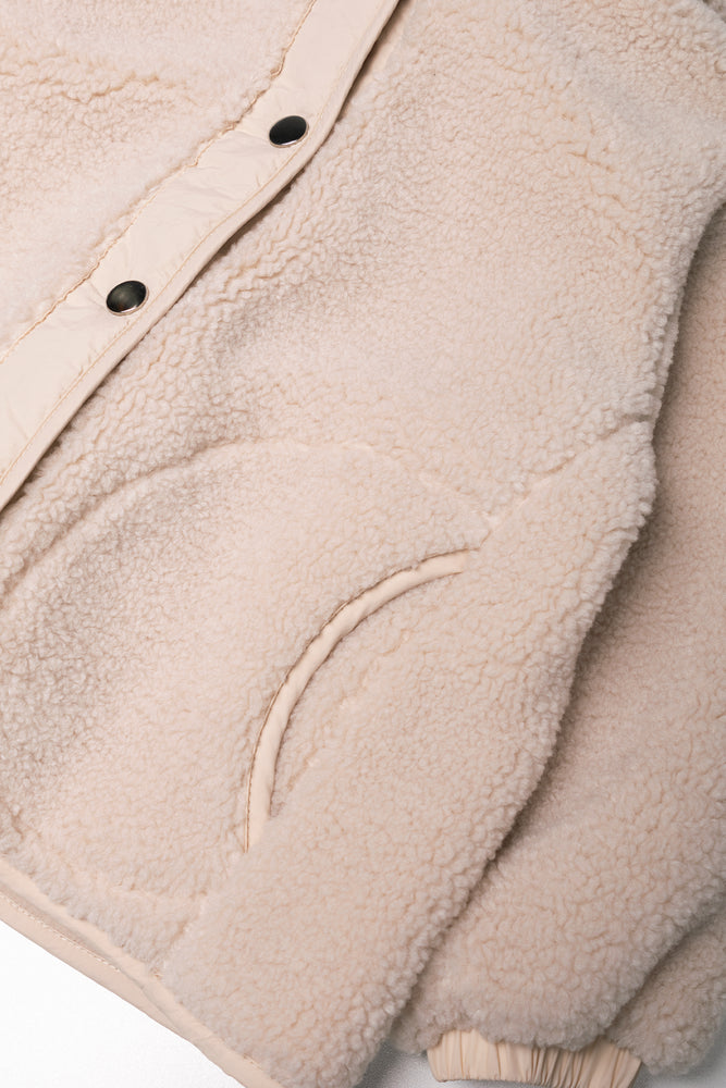 Hooded Borg Jacket Natural (2)