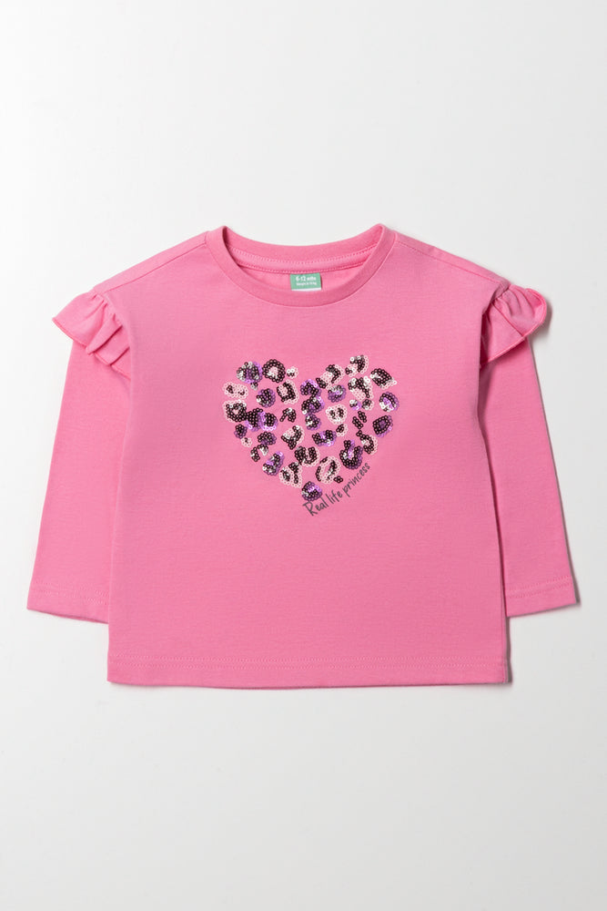 Drop Shoulder T-Shirt Pink