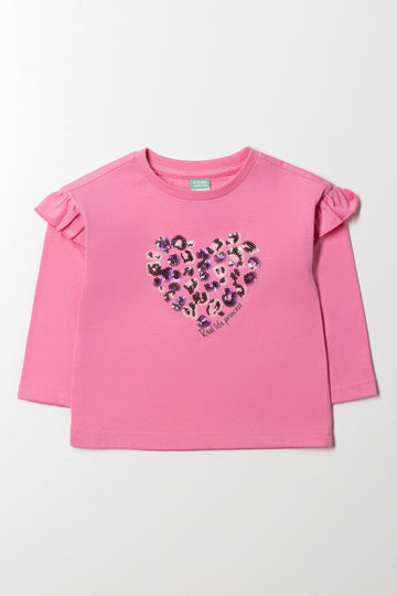 Drop Shoulder T-Shirt Pink