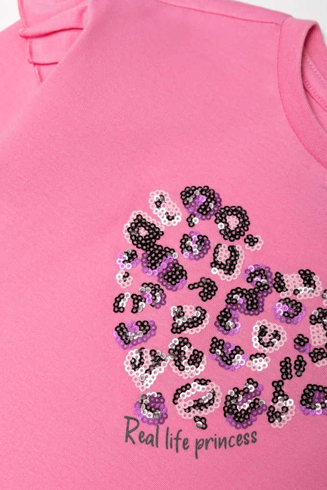 Drop Shoulder T-Shirt Pink (1)