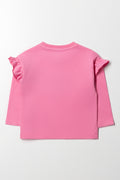 Drop Shoulder T-Shirt Pink (2)