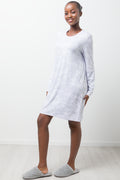 Floral Sleepshirt Light Grey (1)