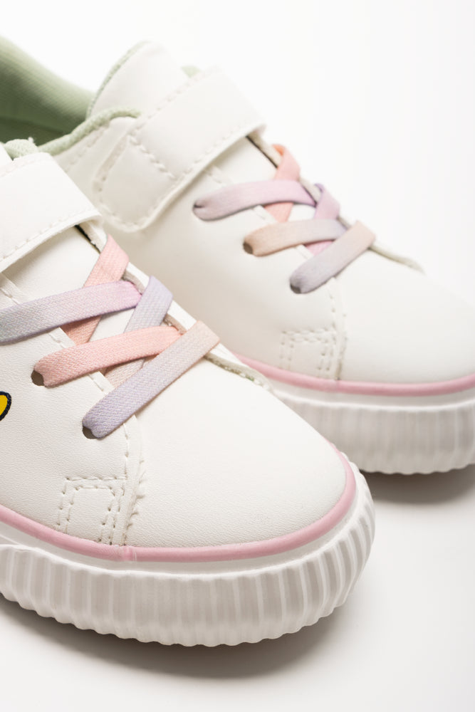 Minnie Mouse Sneakers With Rainbow Laces Cream (2)