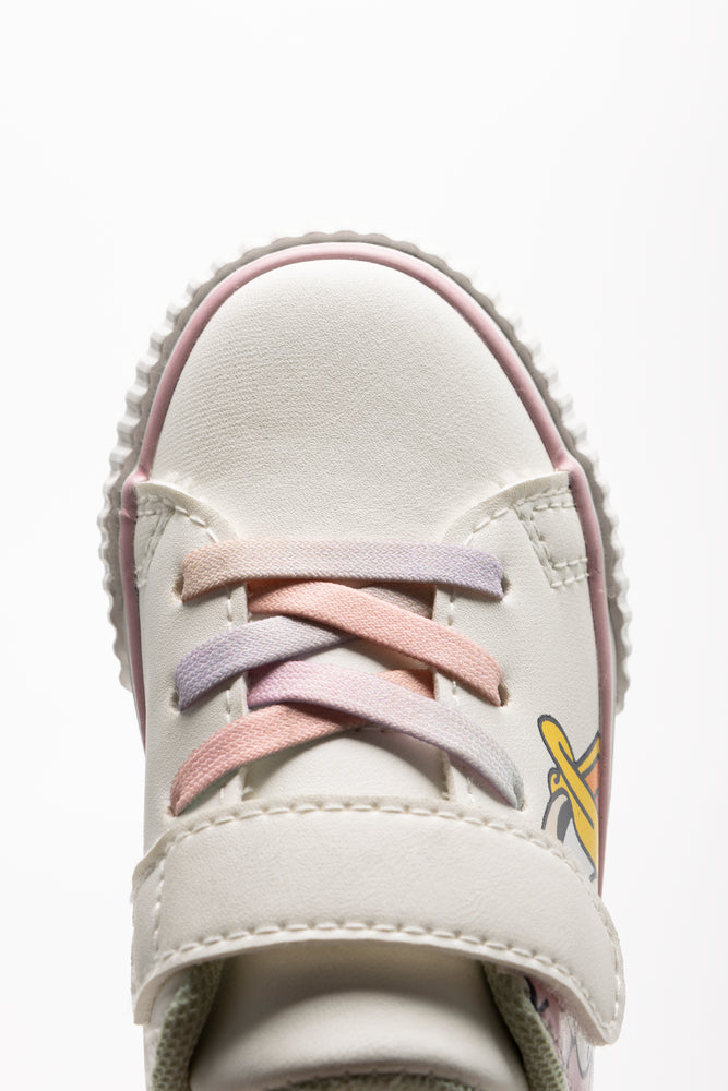 Minnie Mouse Sneakers With Rainbow Laces Cream (4)