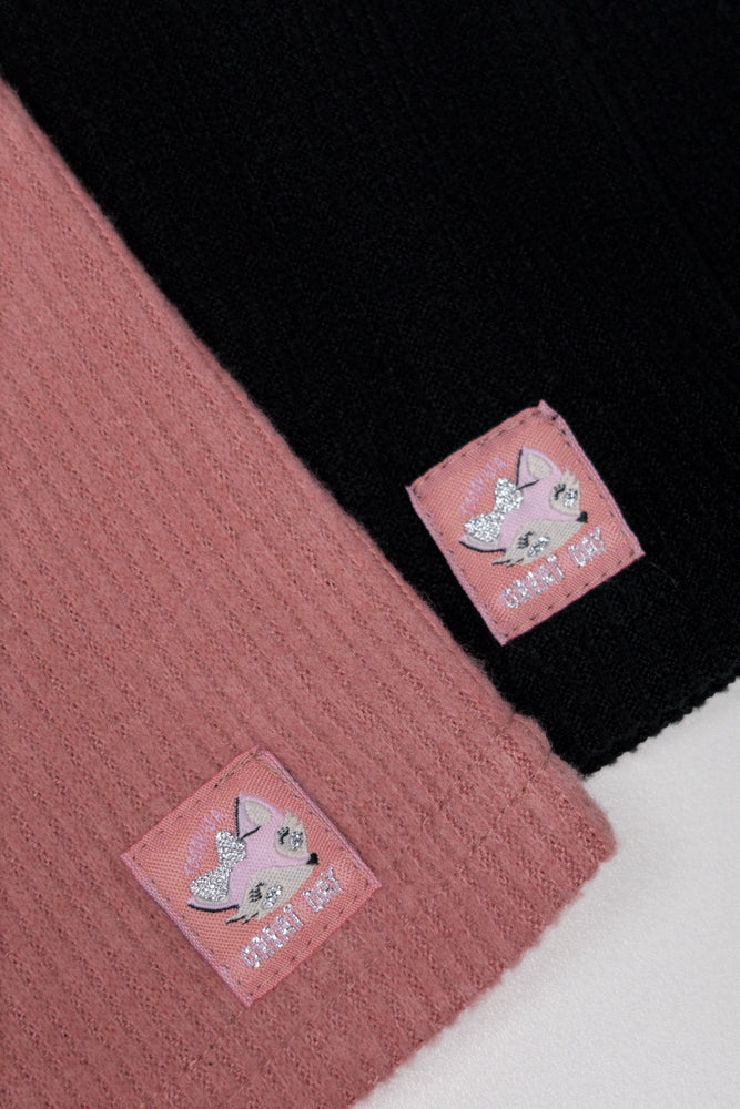 2 Pack Long Sleeve Polonecks Pink And Black