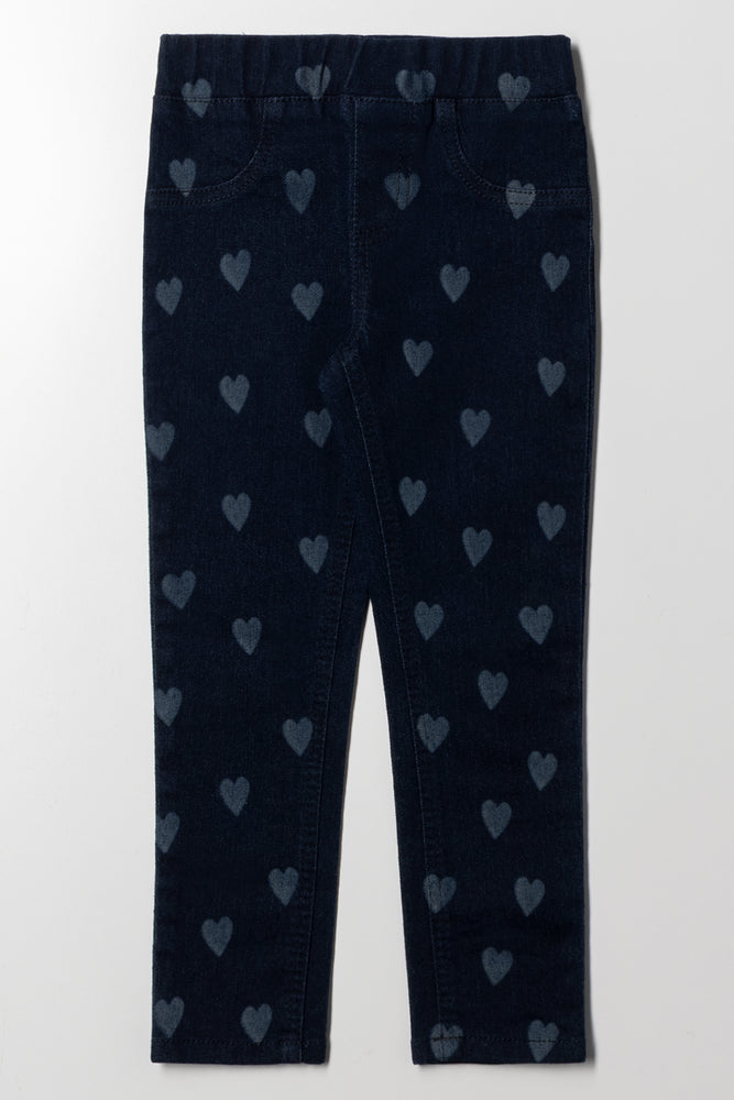 Heart Jeggings Dark Blue (1)