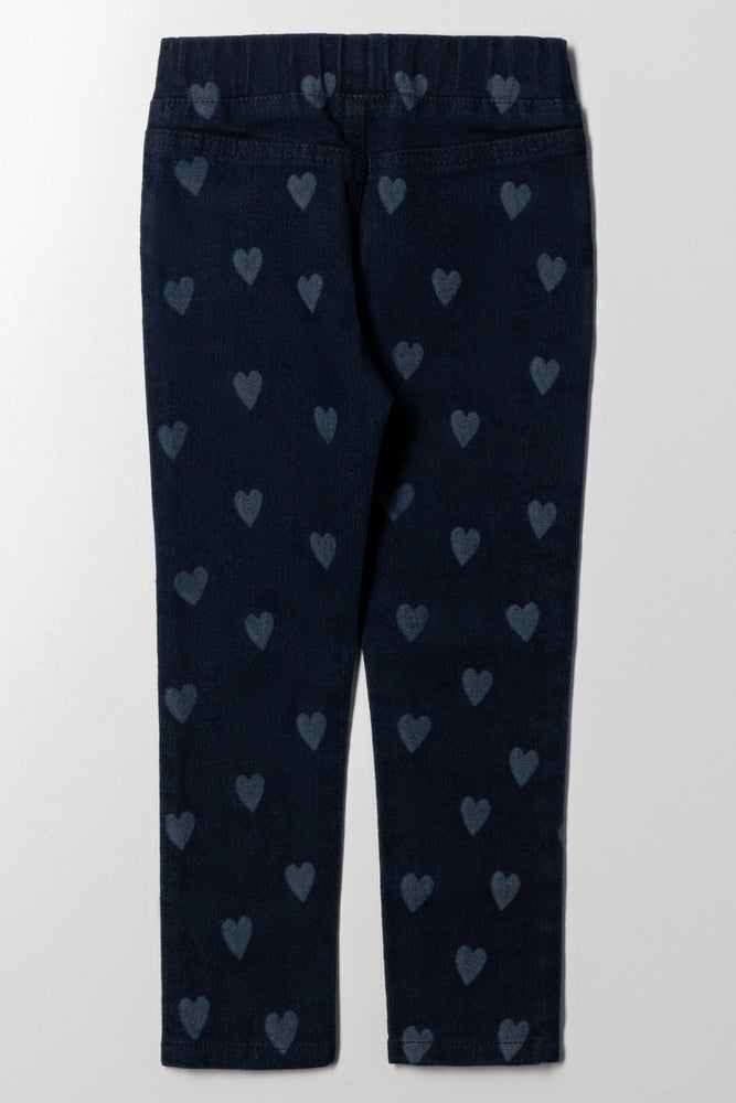 Heart Jeggings Dark Blue (3)
