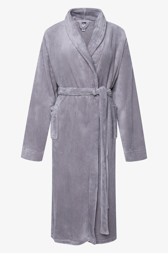 Shawl  Collar Gown Grey