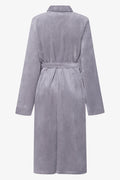 Shawl  Collar Gown Grey (1)