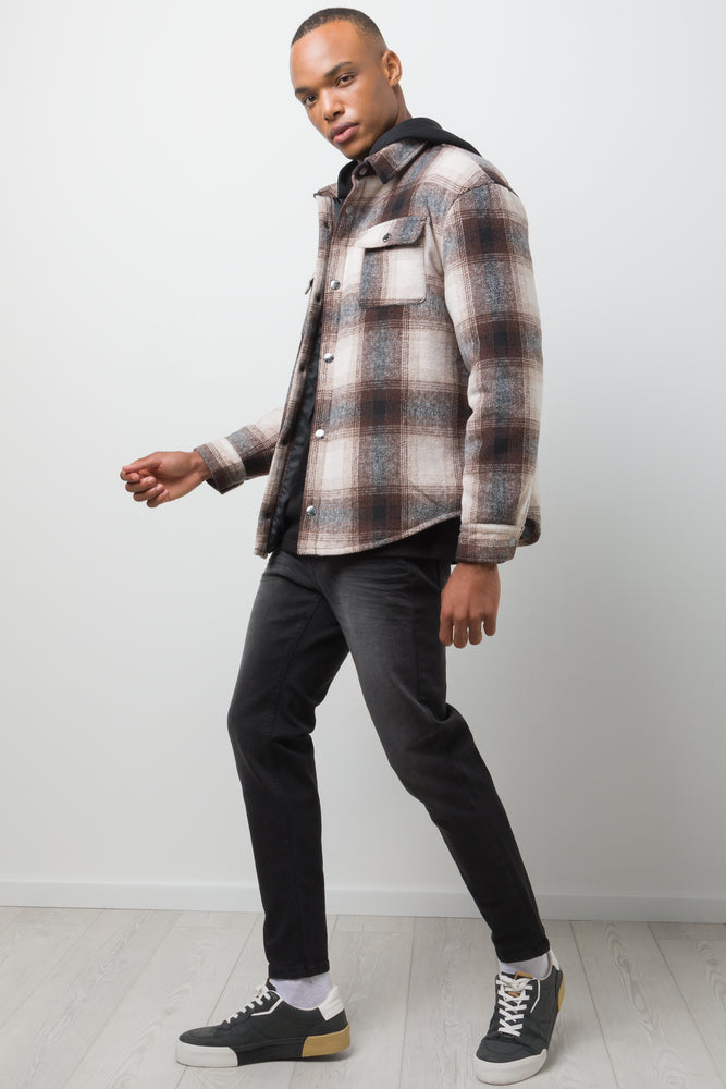 Hooded Shacket Brown (1)