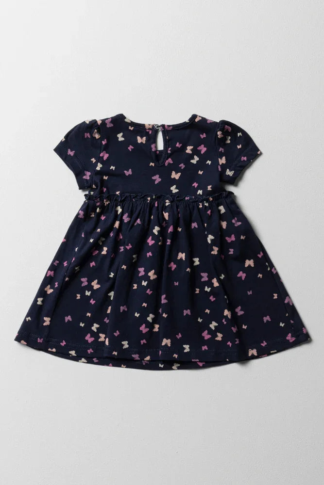 Butterfly Dress Navy (2)