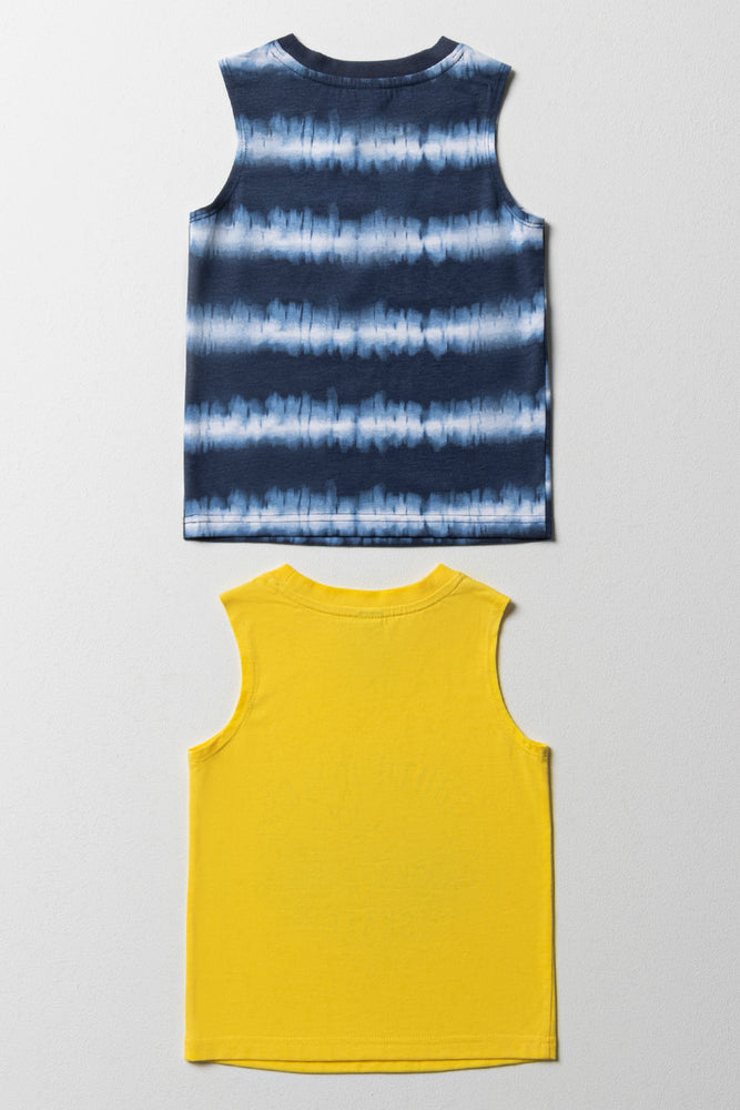 2 Pack Vests Navy And Yellow (3)