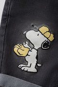 Snoopy Denim Shorts Dark Grey (1)