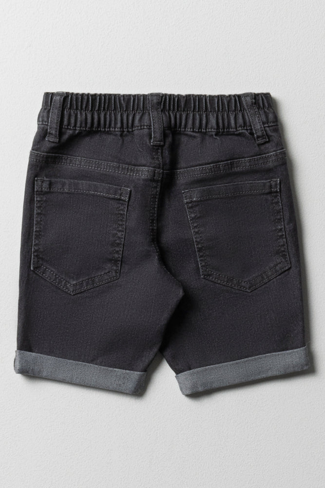 Snoopy Denim Shorts Dark Grey (3)