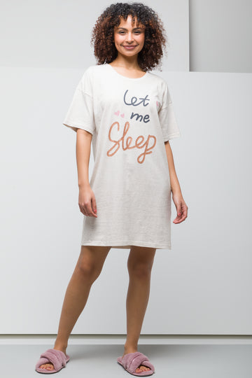 Let Me Sleep Sleepshirt Natural