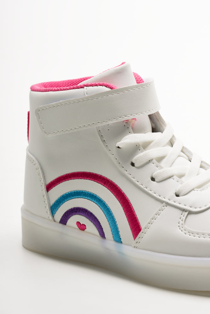 Rainbow High Top Sneakers White (3)