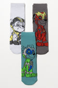 Paw Patrol 3 Pack Socks Grey