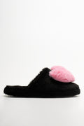 Heart Slippers Black (1)