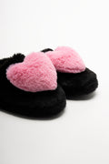 Heart Slippers Black (2)
