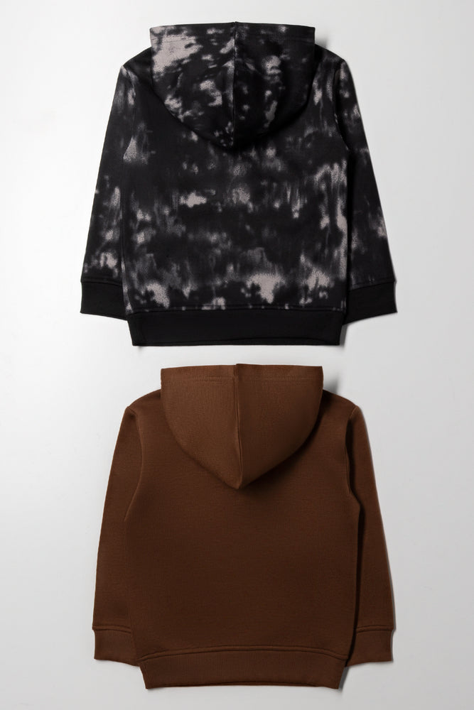 2 Pack Hoodies Black And Brown (2)