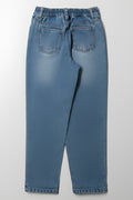 Mini  Mom Abrasion Denim Jeans Blue (4)