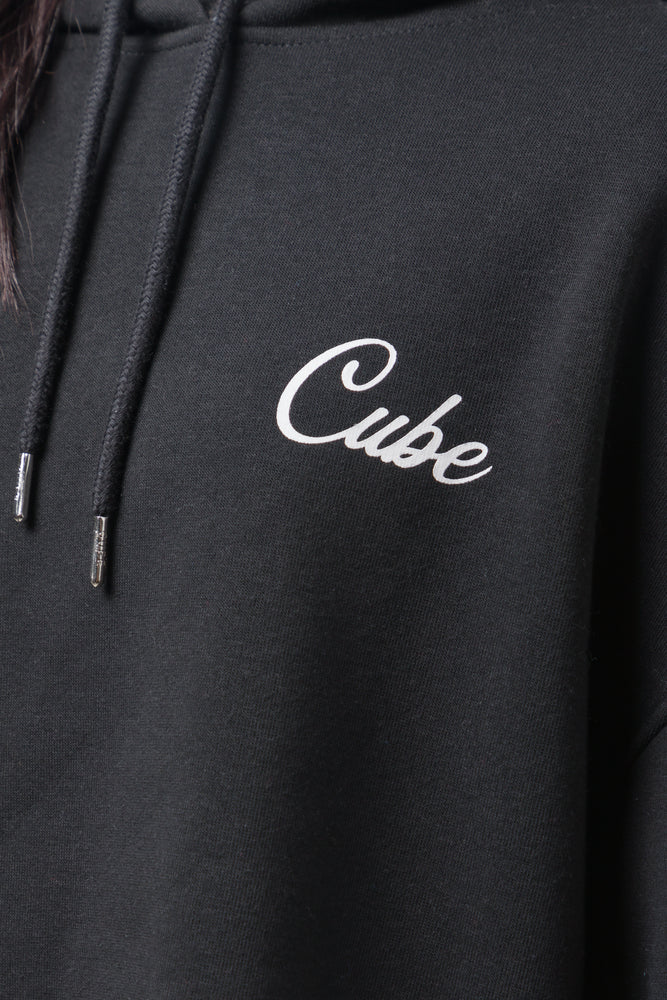 Crop Hoodie Black (3)