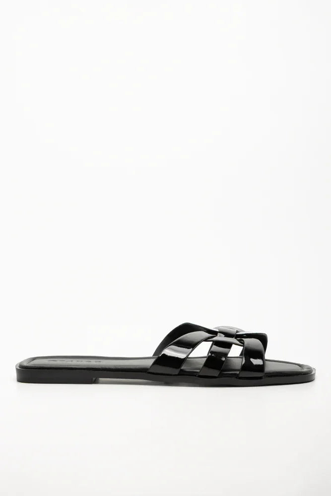 Knot Mule Sandals Black (1)