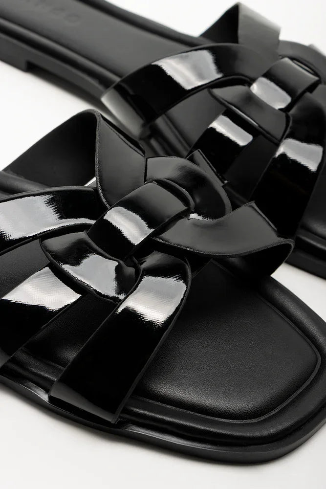 Knot Mule Sandals Black (2)