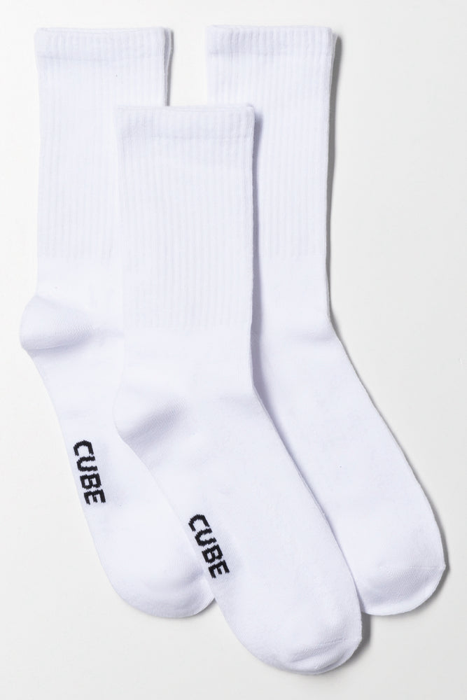 3 Pack Socks White