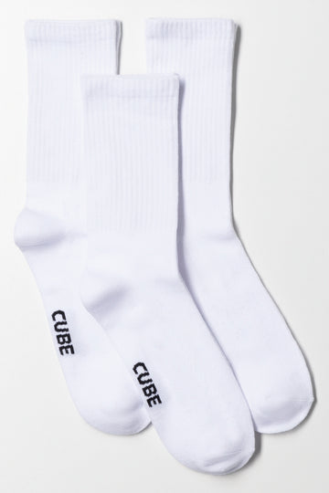 3 Pack Socks White