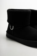 Knit Collar Boots Black (3)