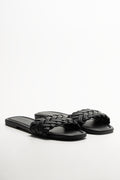 Weave Mule Sandal Black