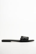 Weave Mule Sandal Black (1)