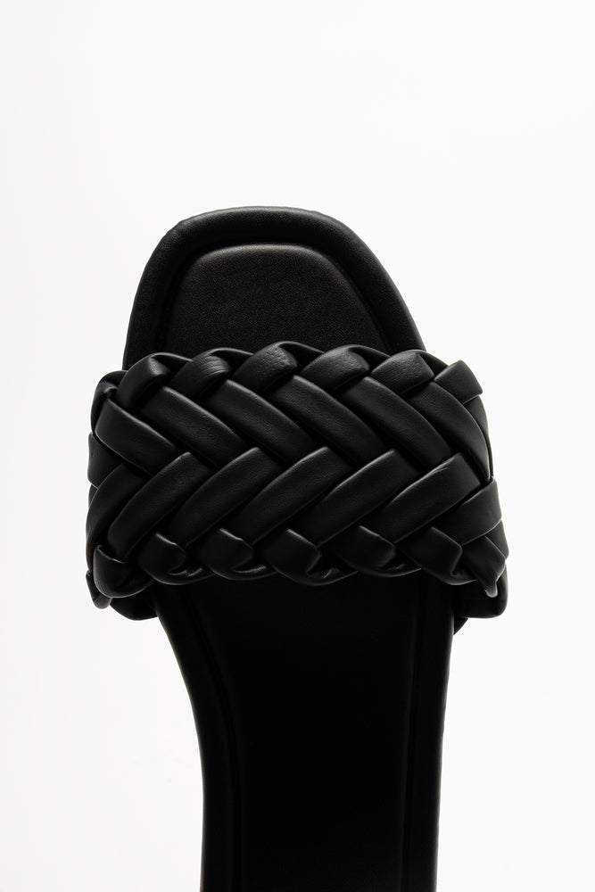Weave Mule Sandal Black (4)